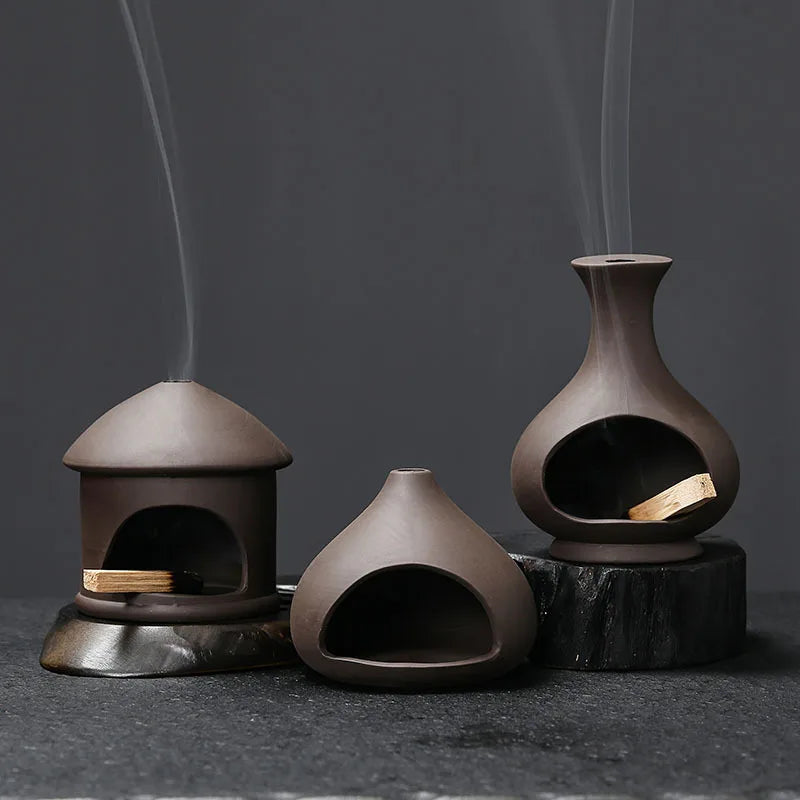 Ceramic Incense Holder for Sticks Decorative Incense Burner Tray Home Decor Smudge Ash Catcher Yoga Meditation Room Incensory